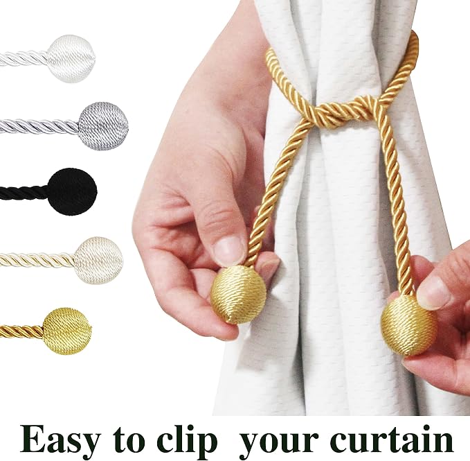 Curtain Tiebacks Outdoor Elegant Decorative Tie Backs Modern Rope Tiebacks - Image 4
