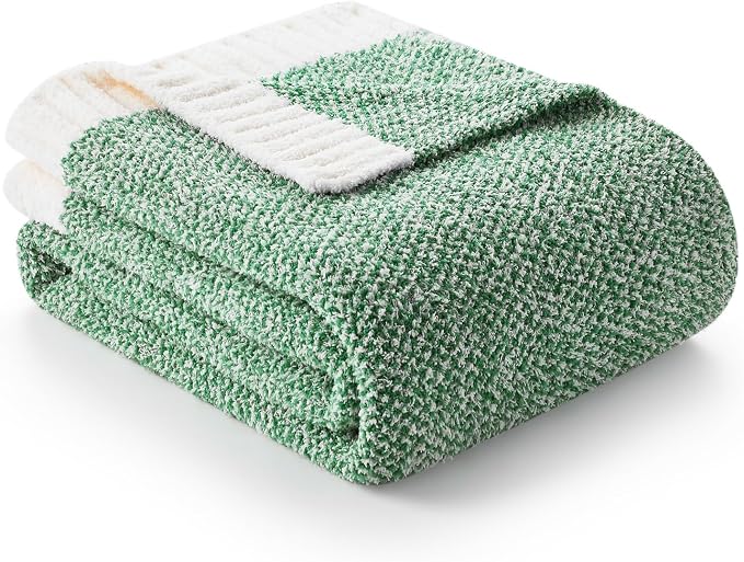 Snuggle Sac Green Throw XL Blanket 50x70, Super Soft Warm Blankets Oversized by SnuggleSac