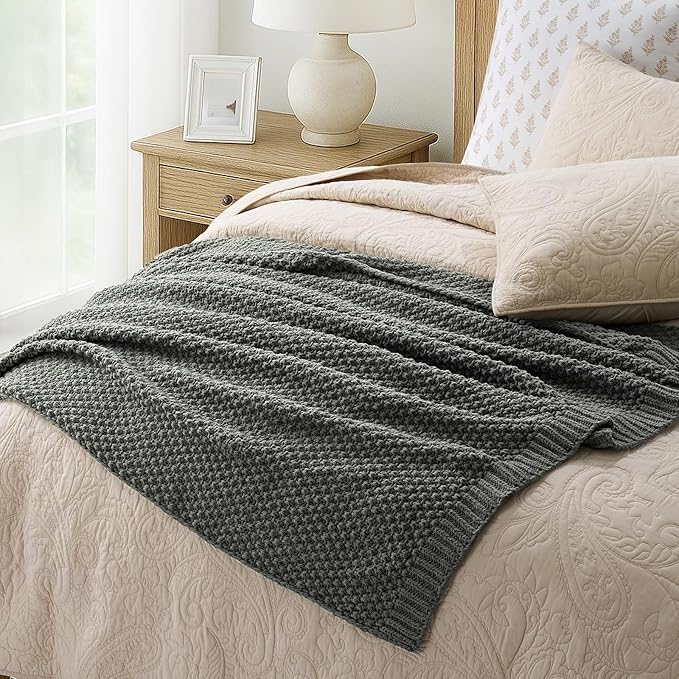 EVERGRACEHOME Chunky Chenille Knit Throw Blanket - Image 5