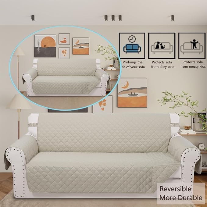 Reversible Oversized Sofa Covers Couch Cover Furniture Protector - Image 2