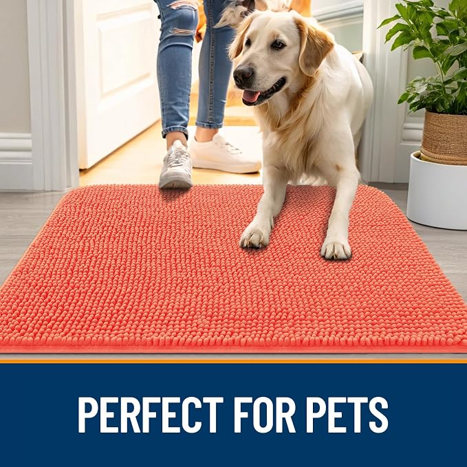 OLANLY Dog Door Mat for Muddy Paws 47x17, Absorbs Moisture and Dirt, Absorbent - Image 6