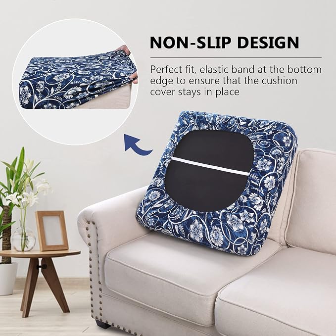 hyha Printed Couch Cushion Covers, Floral Sofa Covers Washable - Image 3
