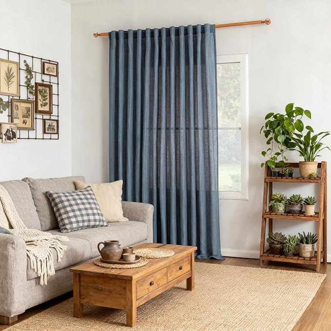 MYSKY HOME Living Room Curtains 90 Inches Long Farmhouse Light Filtering - Image 4