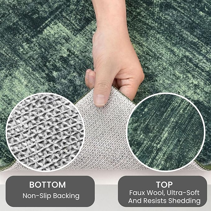 IOHOUZE Abstract Runner Rug 2x5 Ft Washable Runners - Image 4