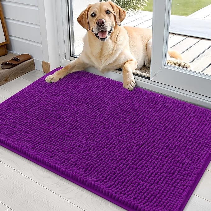OLANLY Dog Door Mat for Muddy Paws 36x24, Absorbs Moisture and Dirt, Absorbent by OLANLY