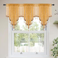 Molaxhome Swag Curtain 51 inch Length Rod Pocket Scalloped Curtain Valance by Molaxhome