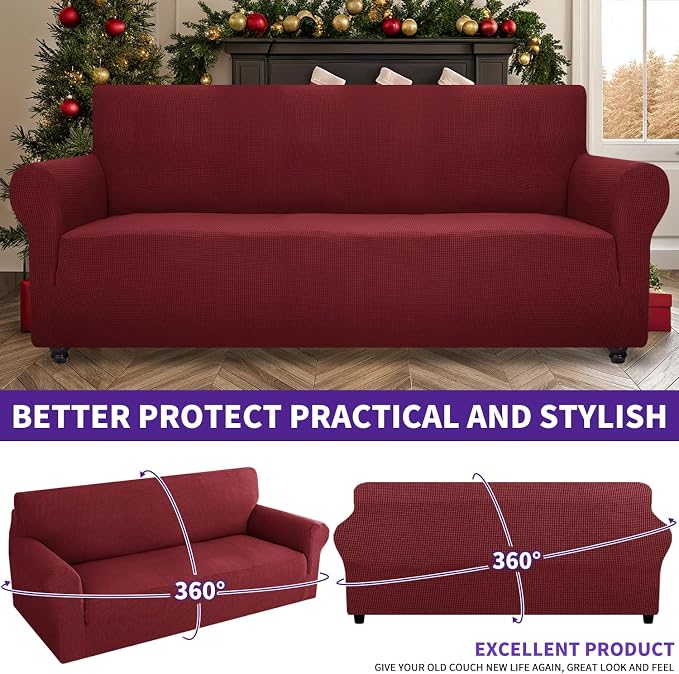 ZNSAYOTX Stretch Oversized Couch Cover Universal Sofa Covers - Image 5
