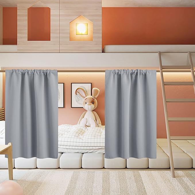 RYB HOME Half Curtain Tiers 36 inch Length, Rod Pocket Summer Heat Blocking by RYBHOME
