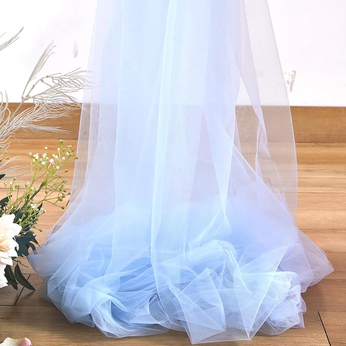 Baby Blue Tulle Backdrop Curtain - Image 7