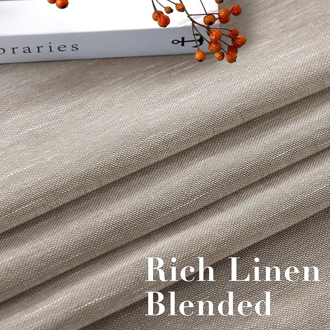 H.VERSAILTEX Natural Linen Curtains Soft Linen Semi Sheer Curtains - Image 4