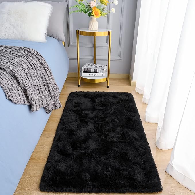 Amearea Shag Fluffy Small Rug, 2x4 Feet Throw Rugs - Image 2