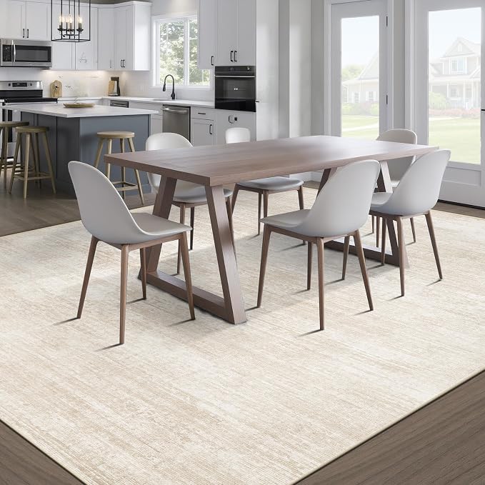 Area Rugs 9x12 for Living Room: Washable Rug Modern Abstract Neutral Soft - Image 6