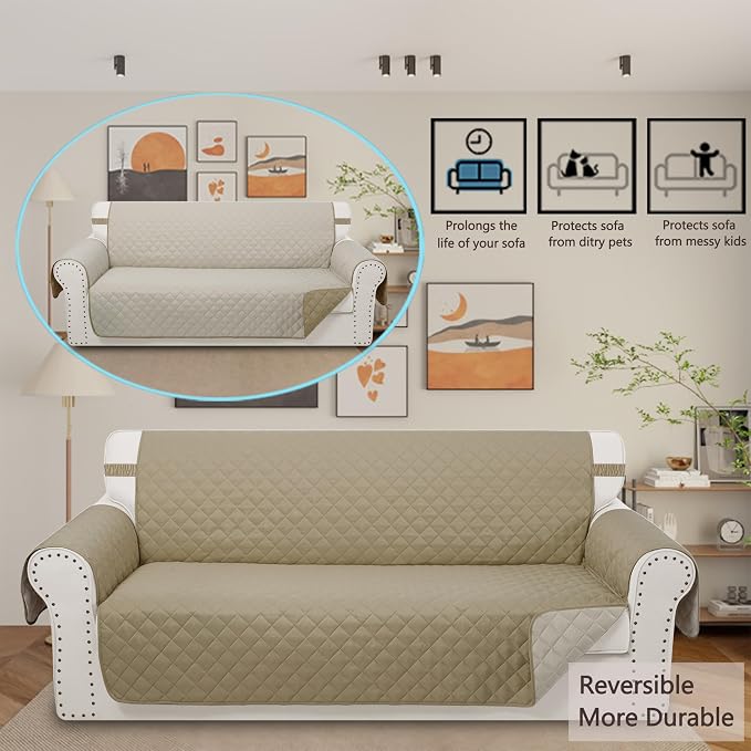 Reversible Oversized Sofa Covers Couch Cover Furniture Protector - Image 2