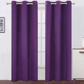 Purple Thermal Blackout Curtains/38 x 84 Inch/Set of 2 Panels Room Darkening by Lemomo