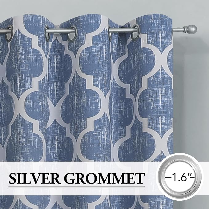 Beauoop 100% Blackout Curtains 96 Inches Long 2 Panels - Image 2
