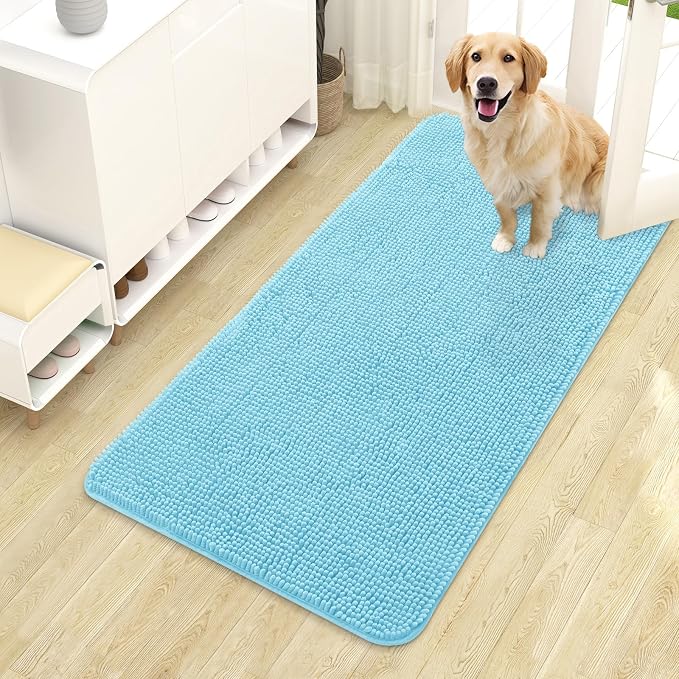 OLANLY Dog Door Mat for Muddy Paws 44x24, Absorbs Moisture and Dirt, Absorbent by OLANLY