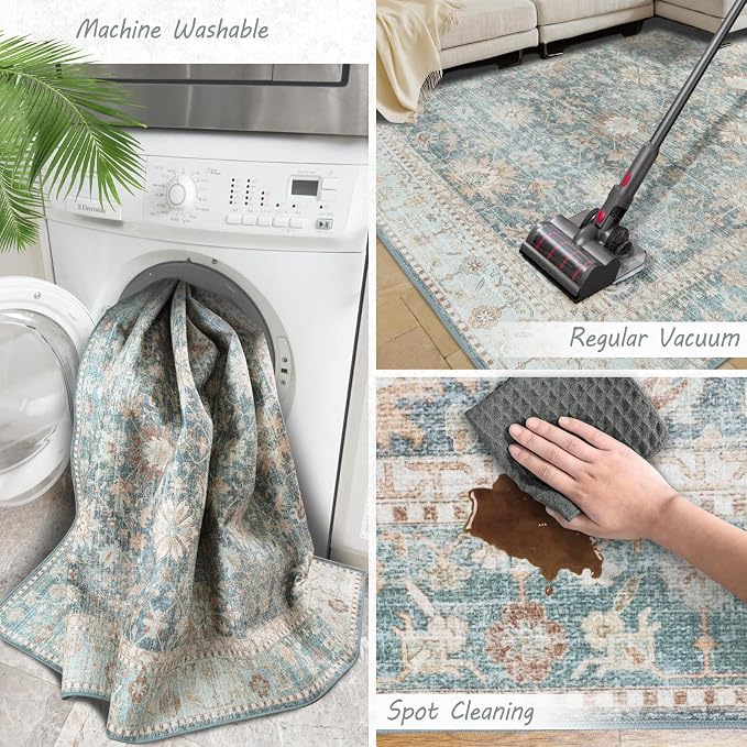 8x10 Vintage Living Room Area Rug - Image 5