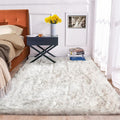 ORINOVA 5x7 Area Rug White and Gray Washable Shaggy Faux Sheepskin Fur Rug by ORINOVA