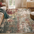 Washable Area Rugs 5'x8' Non-Slip Modern Abstract Soft by RELEANY