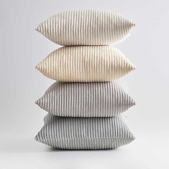 Topfinel 4 Packs Neutral Decorative Throw Pillows Covers 24x24 Inch - Image 8