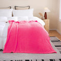 Hot Pink Fleece Throw Blanket 60”×80” by linecooo