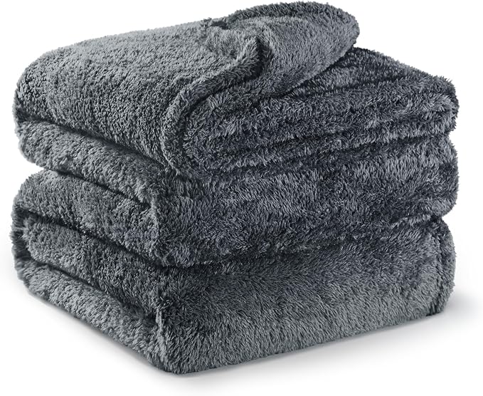 Exclusivo Mezcla Plush Fuzzy Fleece Bed Blanket King Size, Super Soft, Fluffy - Image 4
