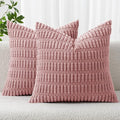 MIULEE Pack of 2 Corduroy Decorative Throw Pillow Covers 20x20 Inch Soft Boho by MIULEE