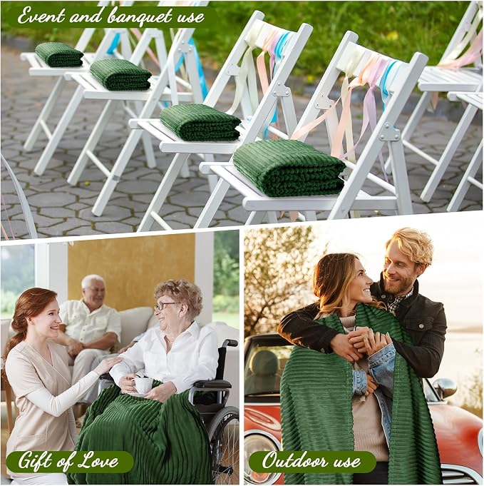 Buryeah 12 Pcs Flannel Throw Blanket Bulk 50 x 60 in Sleepover Blanket Outdoor - Image 4