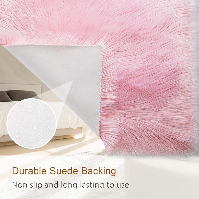 LOCHAS Soft Fluffy Faux Fur Rugs - Image 5