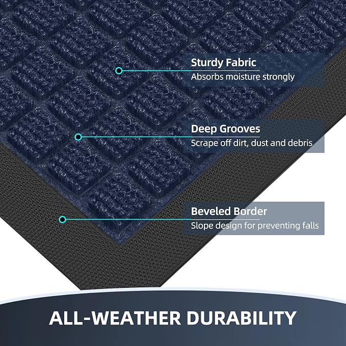 Front Door Mat Outside Entrance, Heavy Duty Waterproof Doormat | 61.5"x36" - Image 4