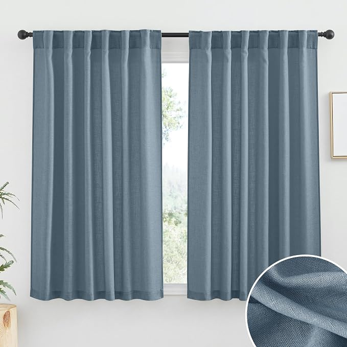 RYB HOME Blue Sheer Curtains by RYBHOME