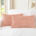 CaliTime Throw Pillow Covers Decorative 16 X 26 Inches Pack of 2 Cozy Chenille by CaliTime