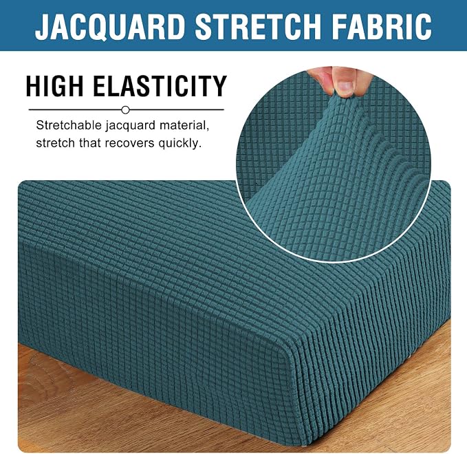 H.VERSAILTEX High Stretch Couch Cushion Covers, Chair Sofa Seat Slipcovers - Image 4