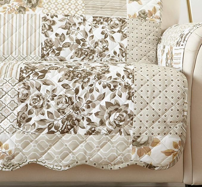 Great Bay Home Reversible Patchwork Chair Cover - Image 4