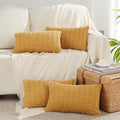 Fancy Homi 4 Packs Mustard Yellow Decorative Throw Pillow Covers 12x20 Inch by Fancy+Homi