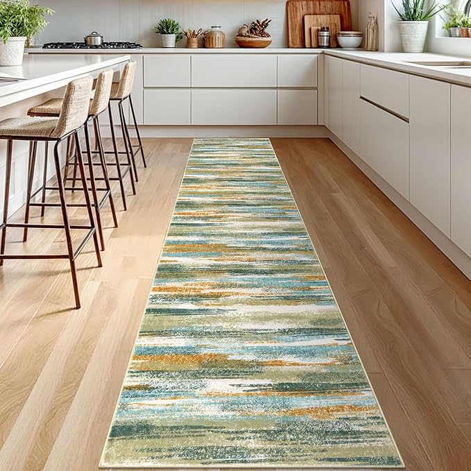 Lansny Modern Abstract Runner Rug 2.6x12 - Image 2