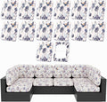 hyha 14Pcs Patio Cushion Covers, Stretch Outdoor Couch Cushion Covers, Washable by hyha