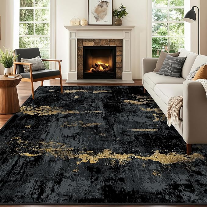 Washable Area Rugs 8'x10' Non-Slip Modern Abstract Soft - Image 8