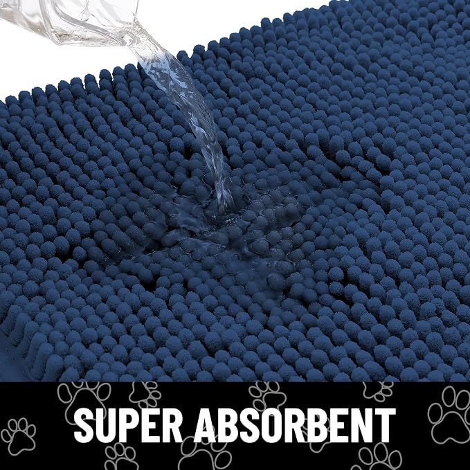 Smiry Dog Door Mat for Muddy Paws, Absorbent Dirt Trapper Non Slip Quick Dry - Image 5