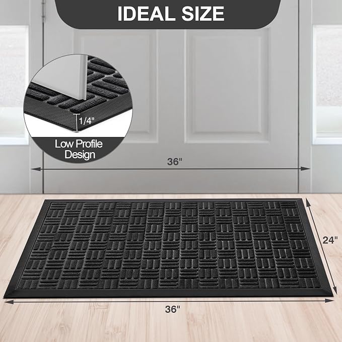 Mibao Front Door Mat, Heavy Duty Durable Welcome Mat - Image 2