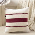Fancy Homi Set of 1 Burgundy Boho Decorative Throw Pillow Covers 20x20 Inch by Fancy+Homi