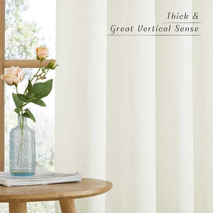 NICETOWN Flax Linen Blend Curtains - Image 6