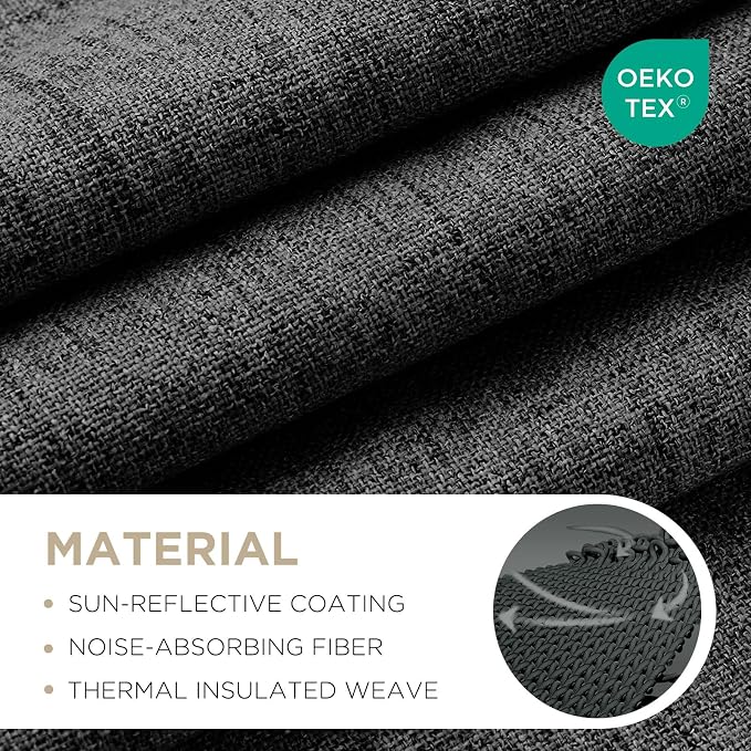 Joydeco Linen Blackout Curtains - Image 2