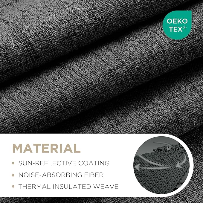Joydeco Linen Blackout Curtains - Image 2
