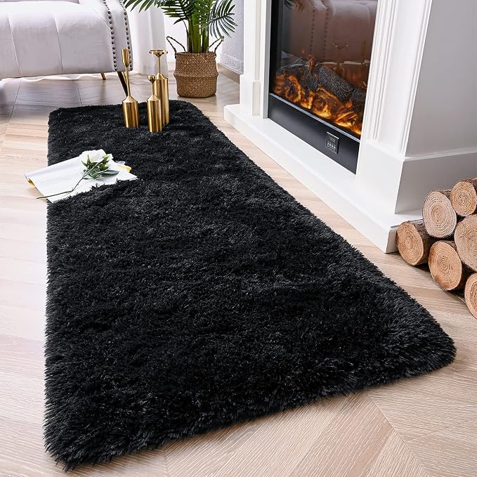 Chicrug Soft 2x10 Runner Rug for Bedroom Living Room Plush Fluffy Rug, Shag - Image 2