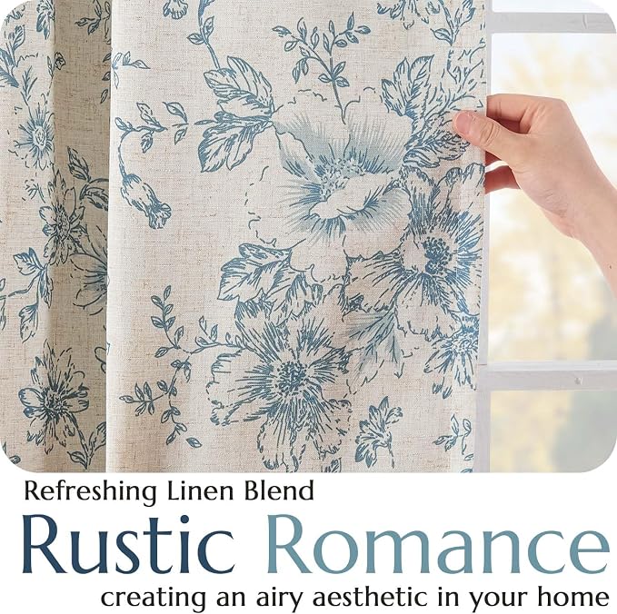 jinchan Blackout Floral Curtains - Image 4