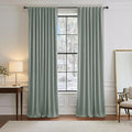 PONY DANCE Sage Green Blackout Curtains 96 inch Long, Room Darkening Curtains by PONYDANCE