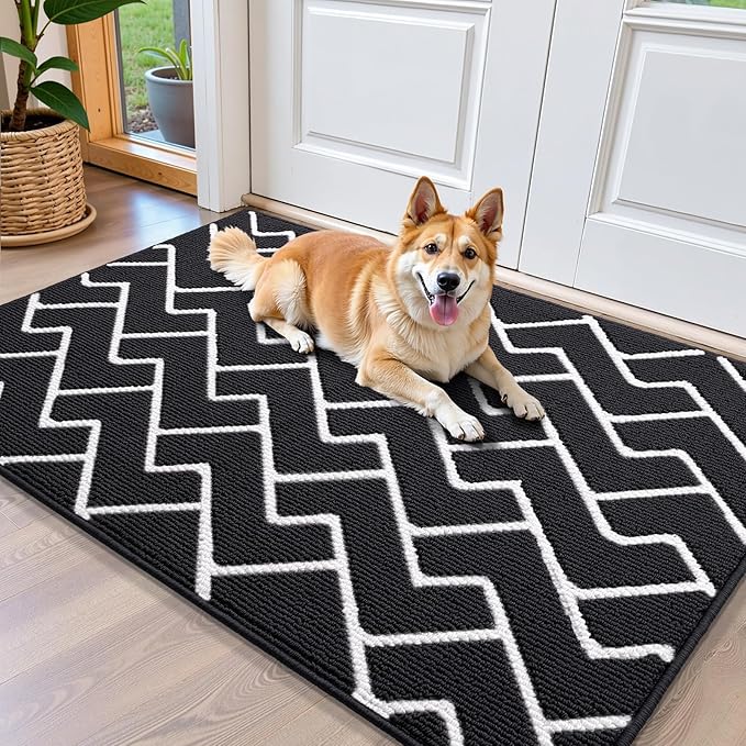 OLANLY Front Door Mat, Non-Slip Rubber Backing, Dirt Resistant and Absorbent by OLANLY