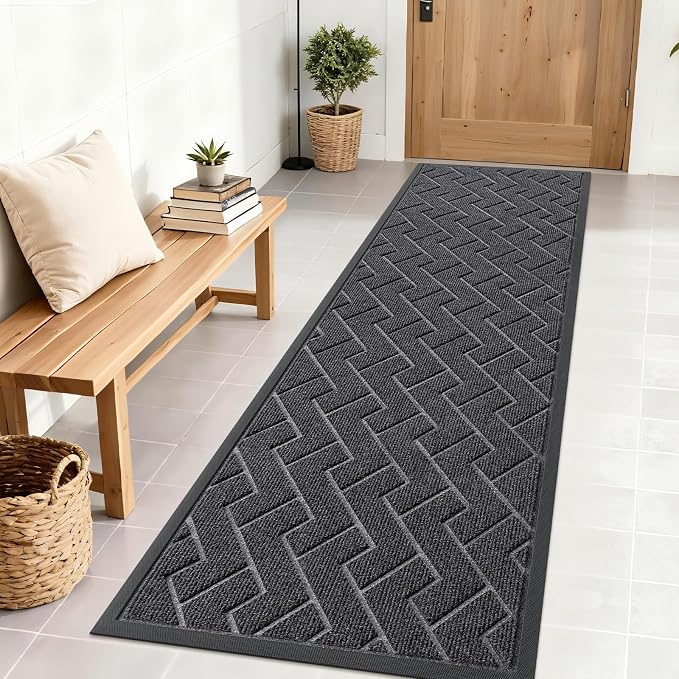 OLANLY Front Door Mat Indoor Outdoor Entrance, Waterproof All-Season, by OLANLY