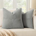 MIULEE Silver Grey Decorative Throw Pillow Covers 18x18 Inch by MIULEE